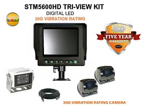 ULTRA HEAVY DUTY 5.6" TRI-VIEW REAR VIEW CAMERA BACK UP KIT